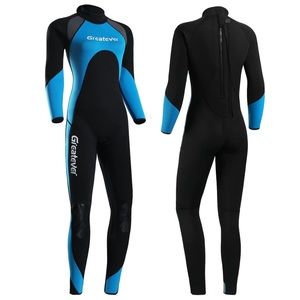 Neoprene Full Body Warm Long Sleeve Back Zip Scuba Diving Suit UV Protection
